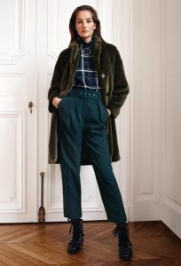 Manteau à manches kimono en fausse fourrure, Claudie Pierlot,